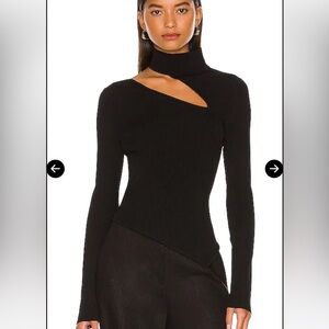 Cult Gaia Krislyn Black Asymmetrical Top